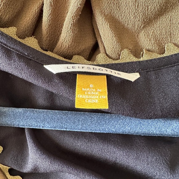 Anthropologie Leifsdottier Olive Green Jumpsuit Sani Lace Belted Waiste Size 8 - Picture 8 of 15